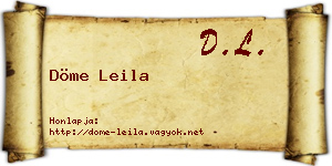 Döme Leila névjegykártya